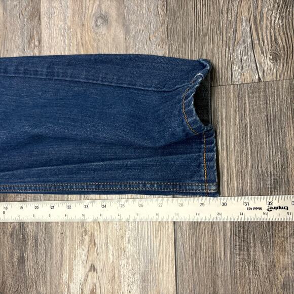 Levis 514 Dark Wash Blue Mens 31x30 Regular Straight Fit Denim Jeans Red Tab EUC - Picture 7 of 12